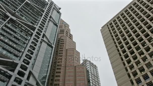 The skyscrapers in Hong Kong Central — Stock Video