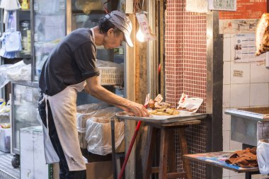 Hong Kong'da bir kasap dükkanı