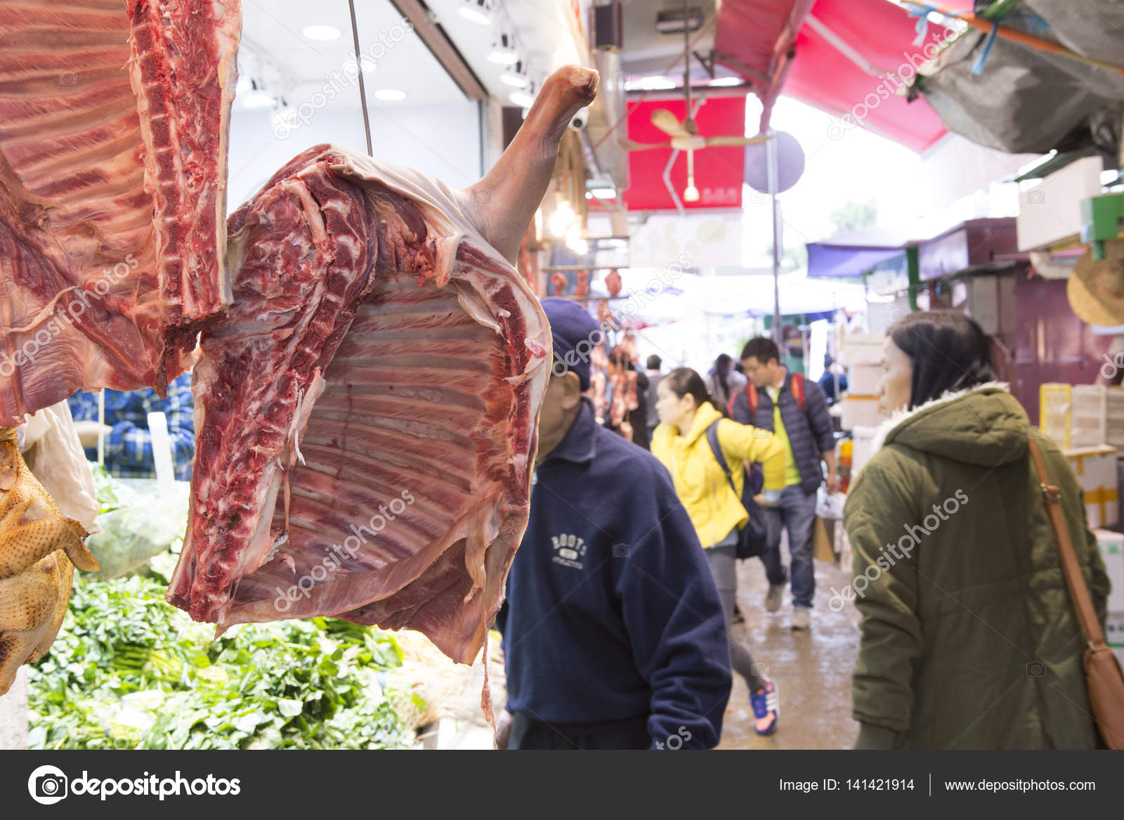 A butcher shop in Hong Kong Stock Editorial Photo © sergiodv 141421914