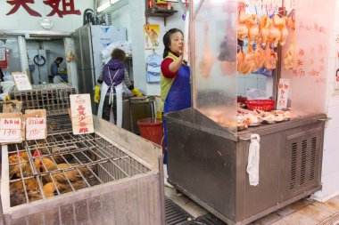 Hong Kong'da bir kasap dükkanı