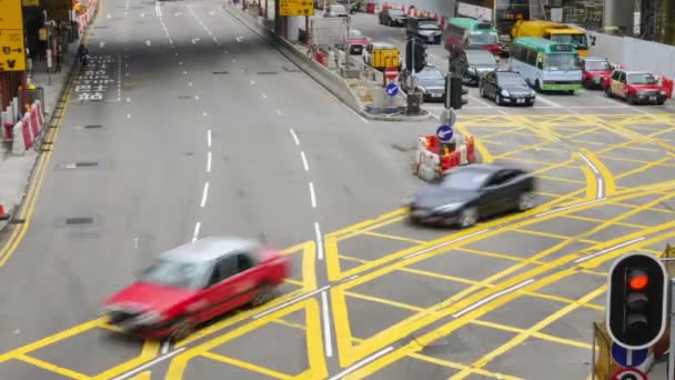 在香港交通。时间流逝 — 图库视频影像