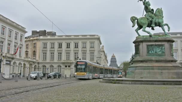 Королівська площа в Брюсселі — стокове відео