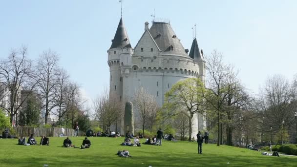 Halle Porte w Brukseli — Wideo stockowe