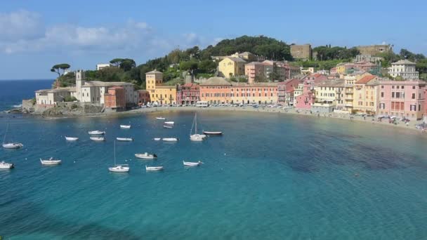 Silence Bay en Sestri Levante, Italia . — Vídeos de Stock