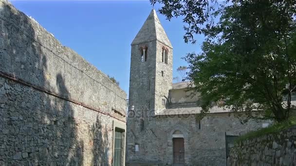 Iglesia de San Nicolás en Sestri Levante, Italia — Vídeos de Stock