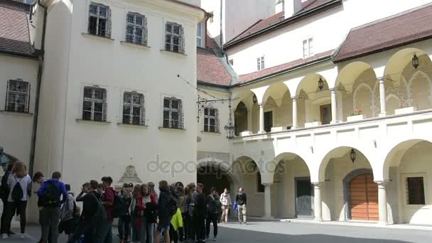 El antiguo ayuntamiento de Bratislava — Vídeo de stock