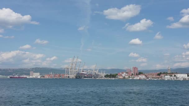 Pelabuhan Koper, Slovenia — Stok Video