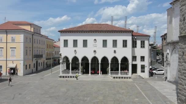 Istana Loggia di Koper, Slovenia — Stok Video