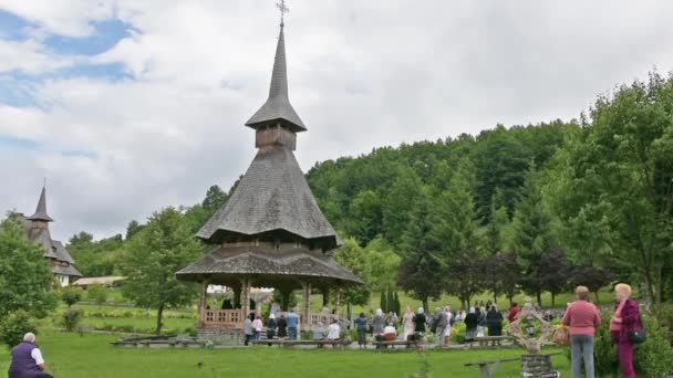 Barsana kloster i Rumänien — Stockvideo