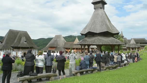 Barsana kloster i Rumänien — Stockvideo