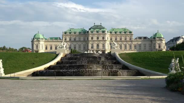 Belvedere-gebäude in wien — Stockvideo