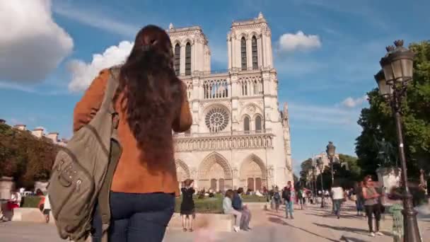 パリのノートルダム大聖堂 — ストック動画