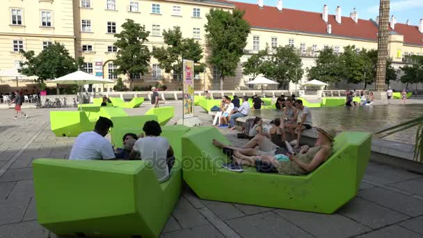 Barrio de museos en Viena — Vídeo de stock