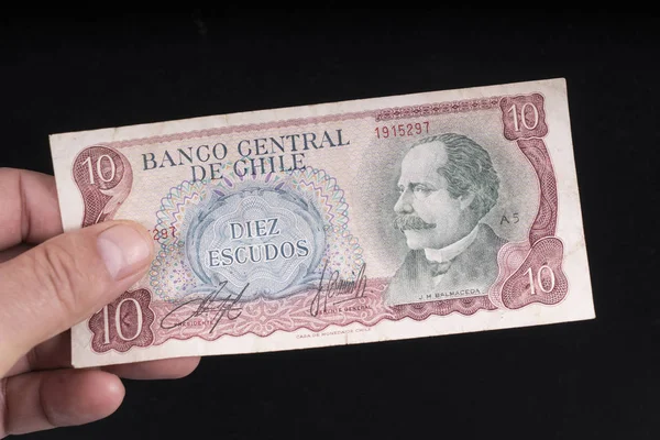 Старий чилійський банкнота — стокове фото