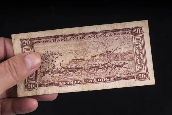 Eine alte Angola-Banknote — Stockfoto