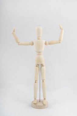 ahşap vitrin mankeni