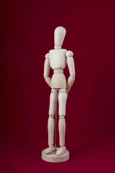 In wooden mannequin — Stock Photo, Image