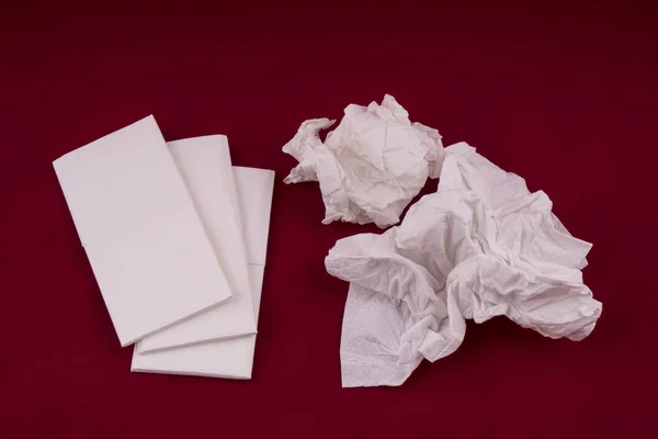 Paper handkerchiefs used — Stock Photo, Image
