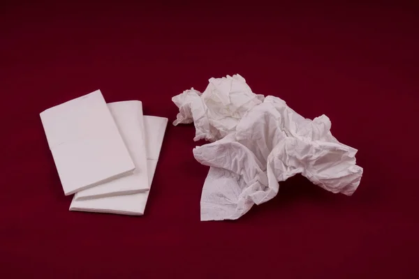 Paper handkerchiefs used — Stock Photo, Image