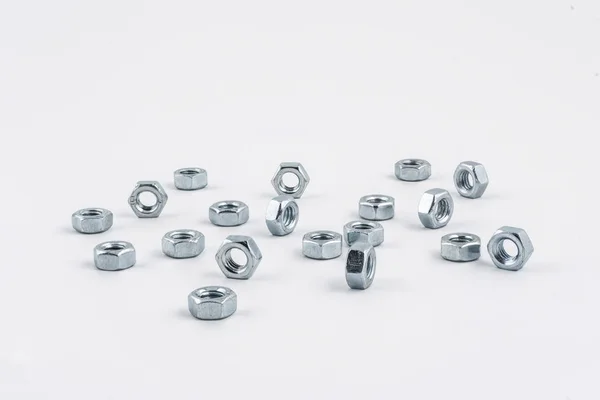 Some metallic nuts — Stock Photo, Image