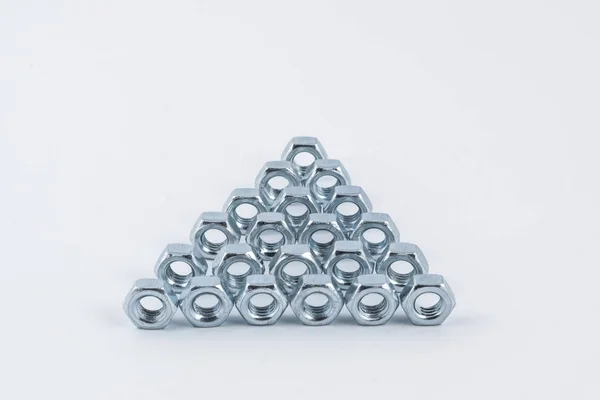 Some metallic nuts — Stock Photo, Image