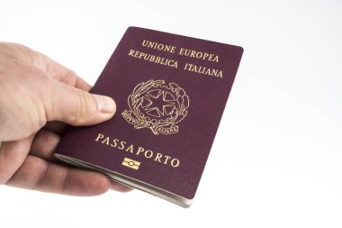The Italian passport clipart