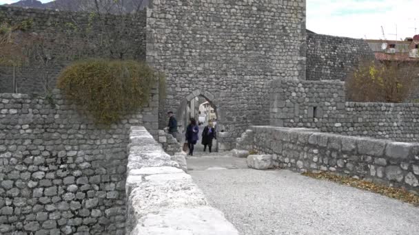 Ancient City Wall i Venzone — Stockvideo