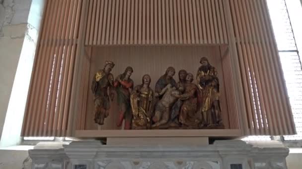November 2017 Panorama Pandangan Interior Dan Organ Gereja Sant Andrea — Stok Video