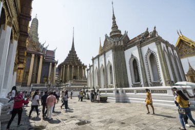 Bangkok, Tayland. Ocak 2018. Phra Kaew ve Bangkok büyük gerçek Saray