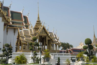 Bangkok, Tayland. Ocak 2018. Phra Kaew ve Bangkok büyük gerçek Saray