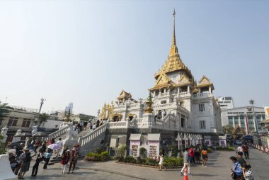 Bangkok, Tayland. Ocak 2018. Bangkok Hualamphong tren istasyonunun bekleme odası