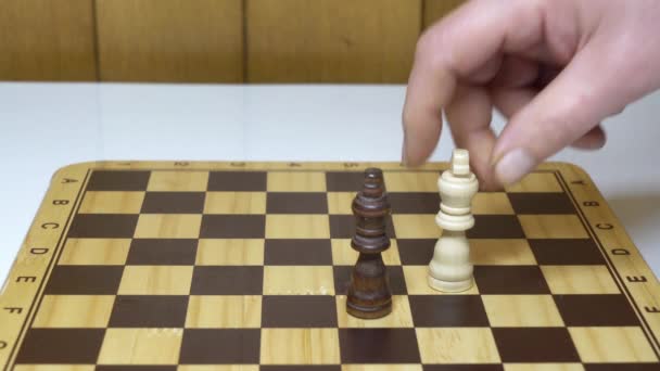 Zug Einem Schachspiel — Stockvideo