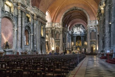 Lizbon, Portekiz, Nisan 2018. Sao Domingo kilise Lizbon, Portekiz bir iç görünüm