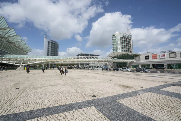 Λισαβόνα Πορτογαλία 2018 Απριλίου Πλατεία Μπροστά Από Σταθμό Gare Οριέντε — Φωτογραφία Αρχείου