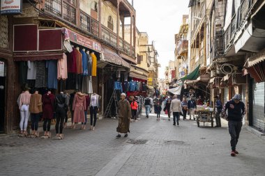 Fes 'deki eski Yahudi mahallesi.. 