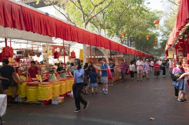 Singapur Waterloo Caddesi 'ndeki Çin marketi.