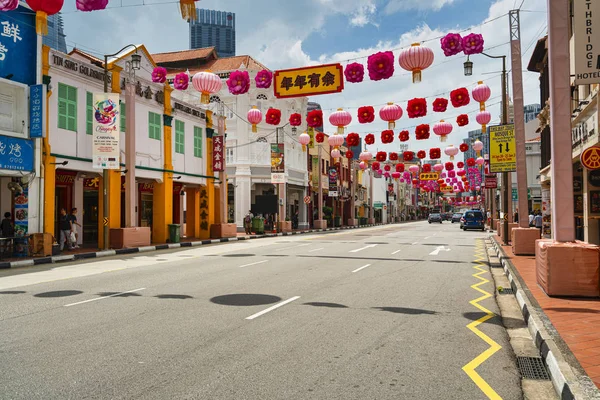 Decoraciones chinas de año nuevo en Singapur — Foto de Stock
