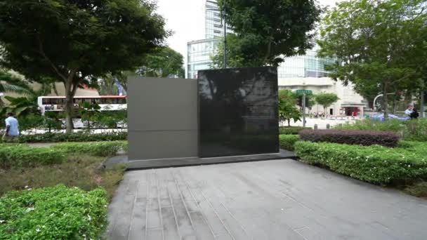 Singapur Januar 2020 Denkmal Für Opfer Von Konfrontasi Der Nähe — Stockvideo