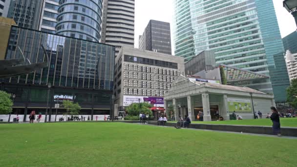 Singapore January 2020 Panoramic View Raffles Place — Stok video