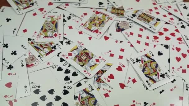 Udine Italy April 2020 Some Briscola Game Cards Table — Stock Video