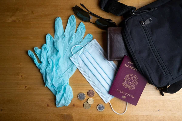 Organizzazione Con Protezioni Ricominciare Viaggiare — Foto Stock