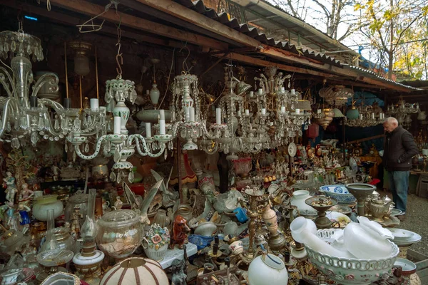 Tbilisi Georgia December 2019 Vintage Dishes Household Utensils Other Retro — Stock Photo, Image