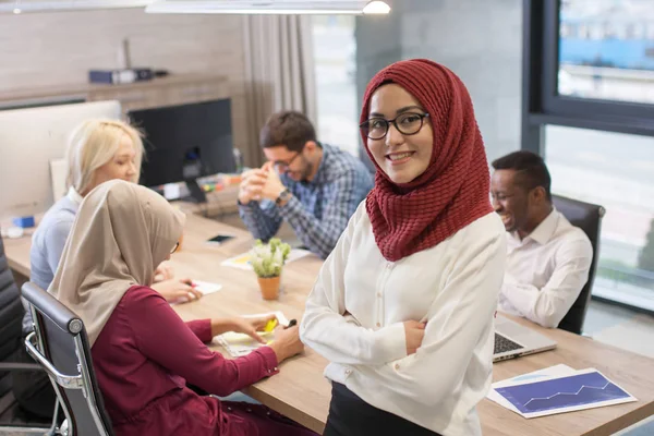 Portrait of young business woman in office — Stock Photo, Image