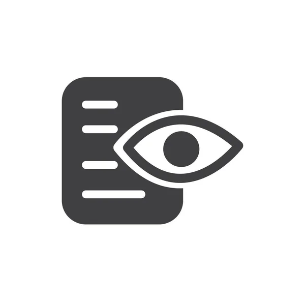 Datenanalyse-Symbol für Augen und Papier — Stockvektor