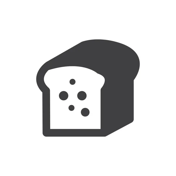 Pain monochrome icône de boulangerie — Image vectorielle