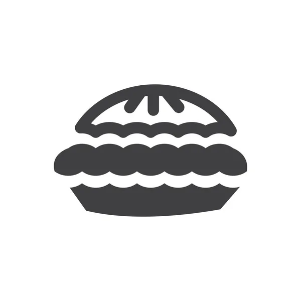 Crêpe monochrome icône de boulangerie — Image vectorielle