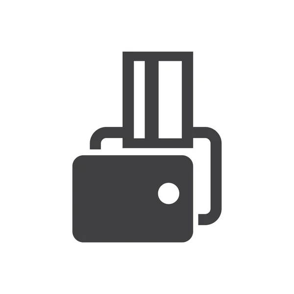 Portemonnee ATM-symbool pictogram ontwerp — Stockvector