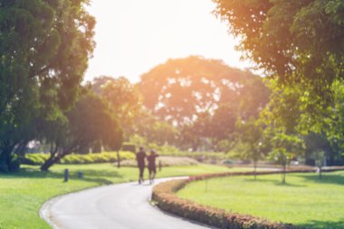 Bulanık odak olay insanların genel Park