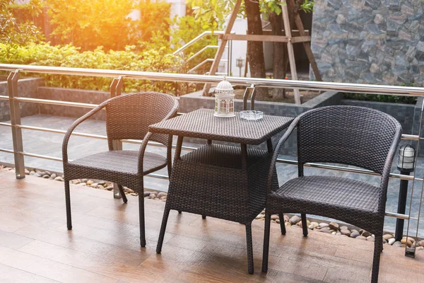 Esquina de fumar de conjunto de muebles negro — Foto de Stock