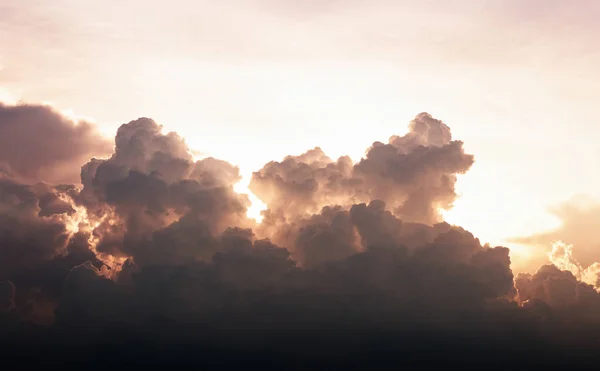 Dramatic clouds of sunset sky